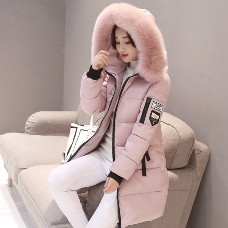 Warm Fur Hooded Long Coat