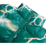 Lightning Print Streetwear Men Windbreaker Padded Jacket