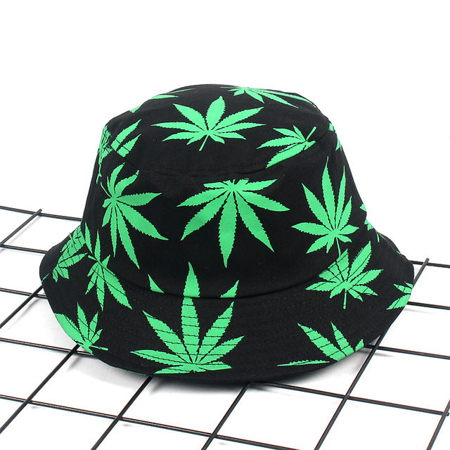 Weed Leaf Panama Bucket Hat