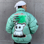 Spray Paint Graffiti Streetwear Men Windbreaker Jacket