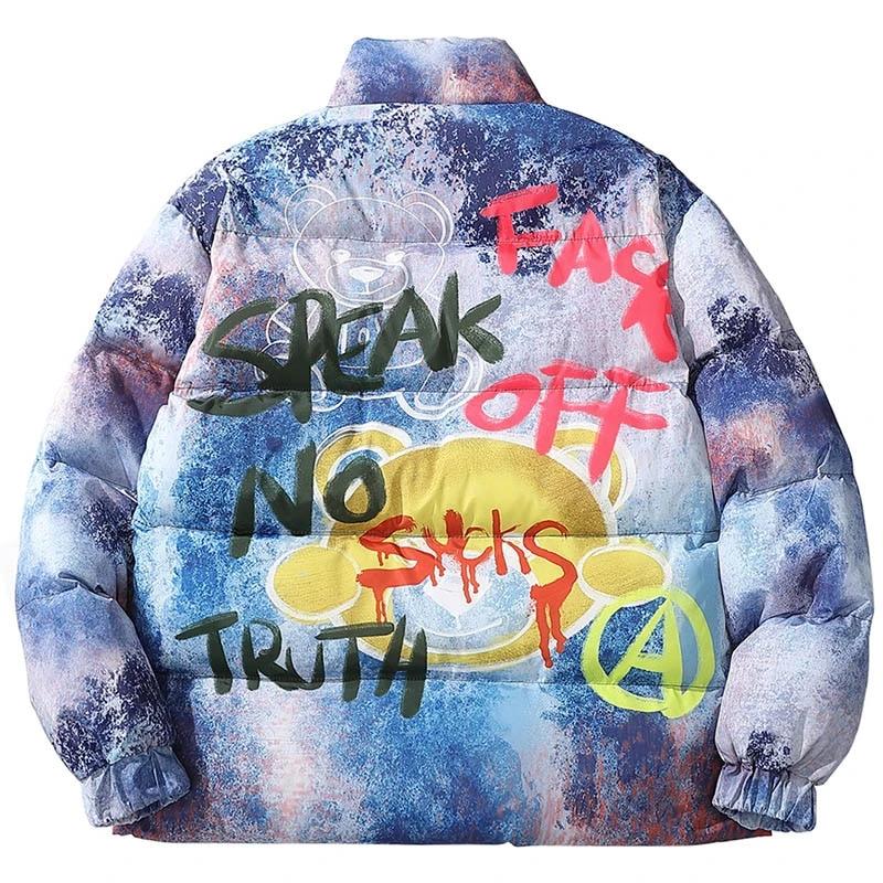 Colorful Graffiti Streetwear Men Windbreaker Jacket
