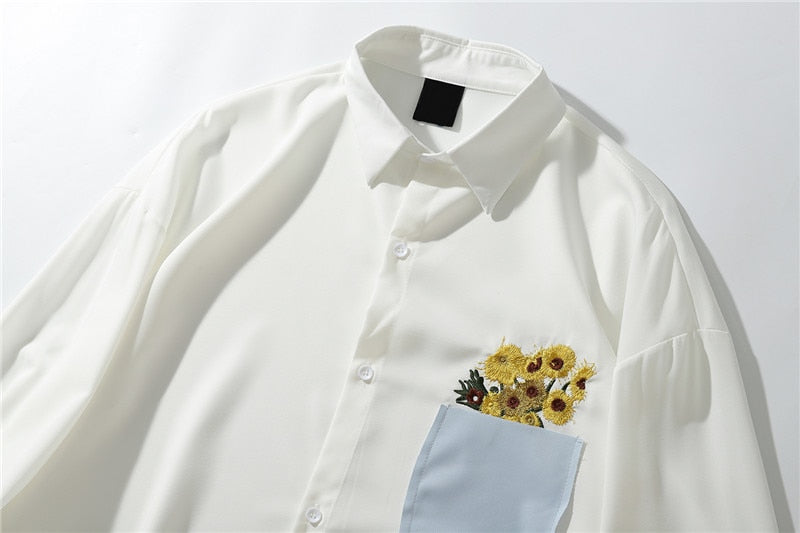 Flower Print Long Sleeve Shirt