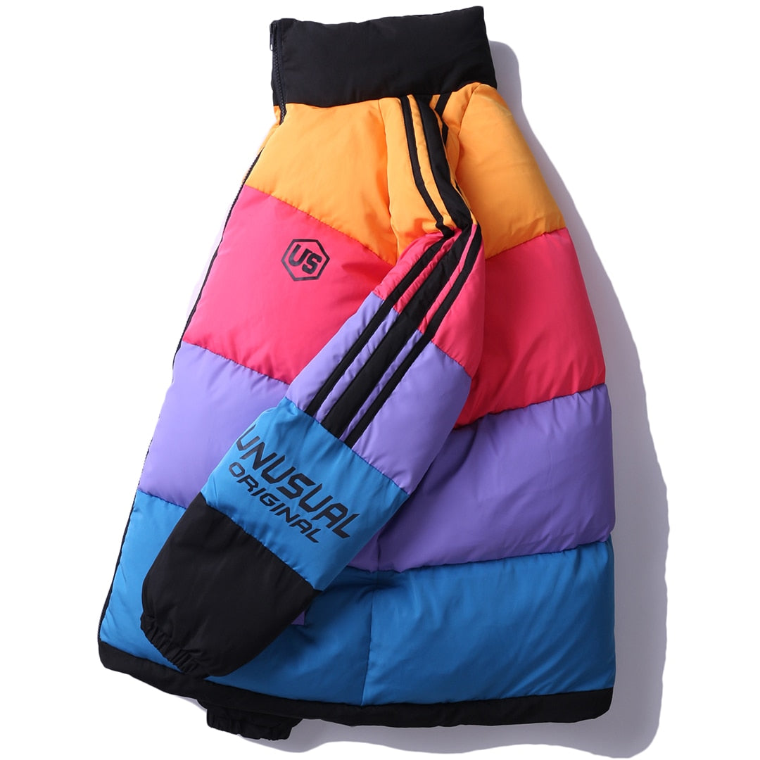 Streetwear Rainbow Winter Jacket