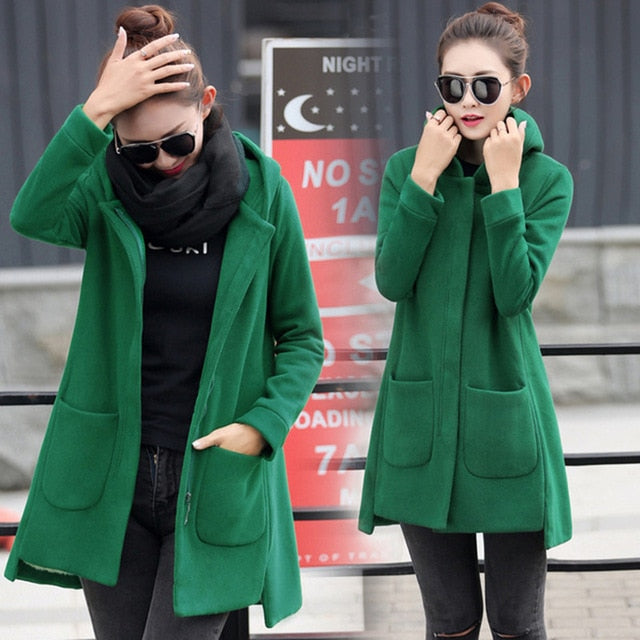 Female Long Hooded Coats