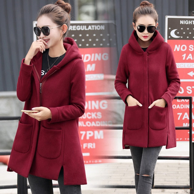 Female Long Hooded Coats