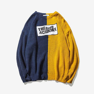 Block Patchwork Knit Sweaters