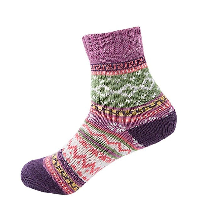 Winters Soft Warm Thick Knit Wool Crew Socks