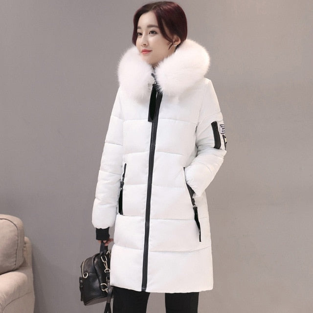 Warm Fur Hooded Long Coat