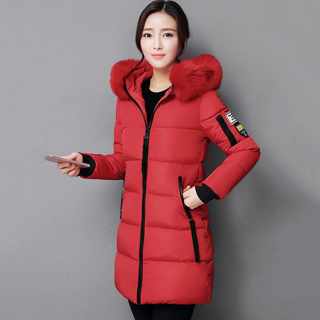 Warm Fur Hooded Long Coat