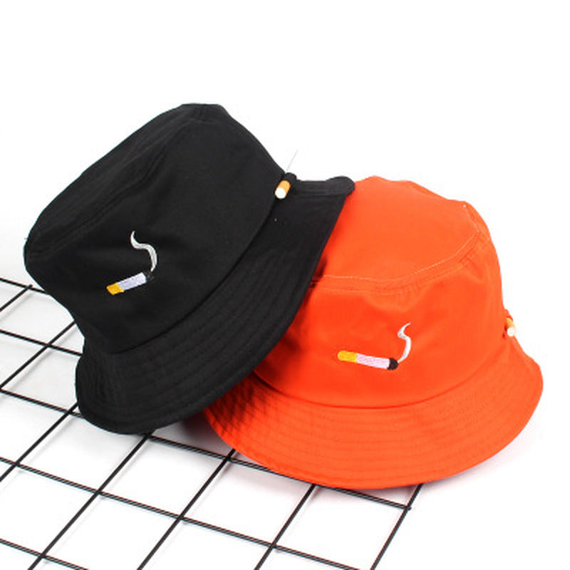 Cigarette Embroidery Bucket Hat