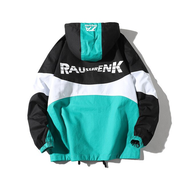 Streetwear Stitching Hoodie Jacket