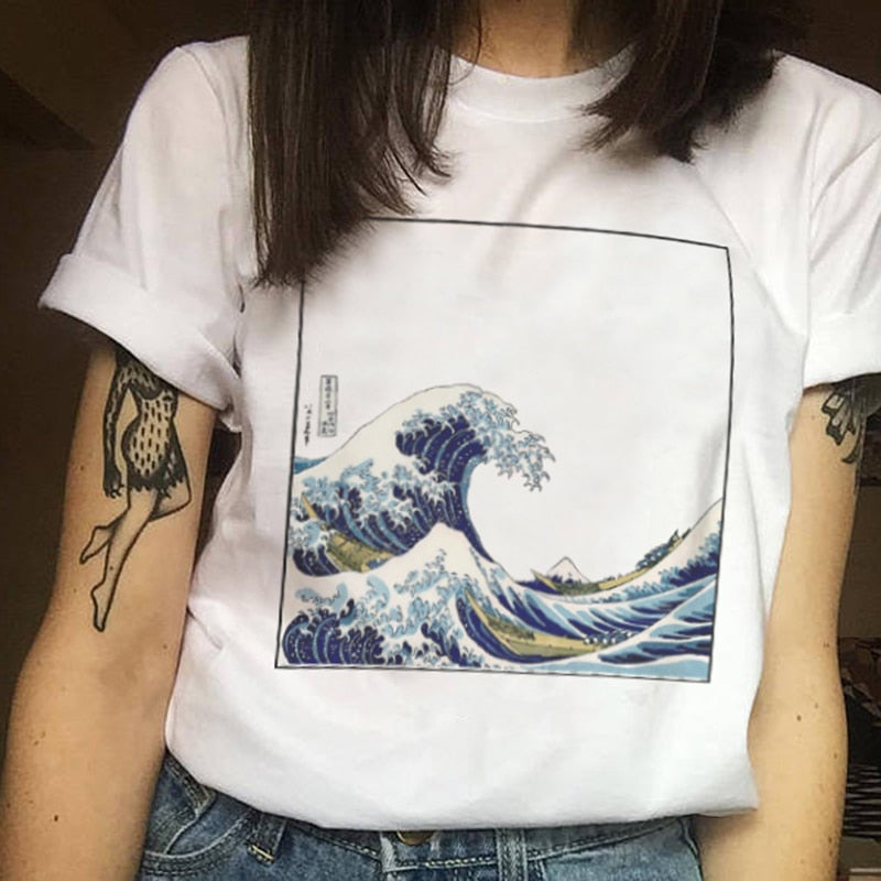 Japanese Wave Harajuku T-shirt