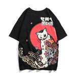 Ukiyo E Cat Printed T-shirt