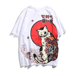 Ukiyo E Cat Printed T-shirt