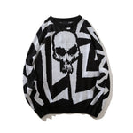 Round Neck Loose Style Skull Sweater