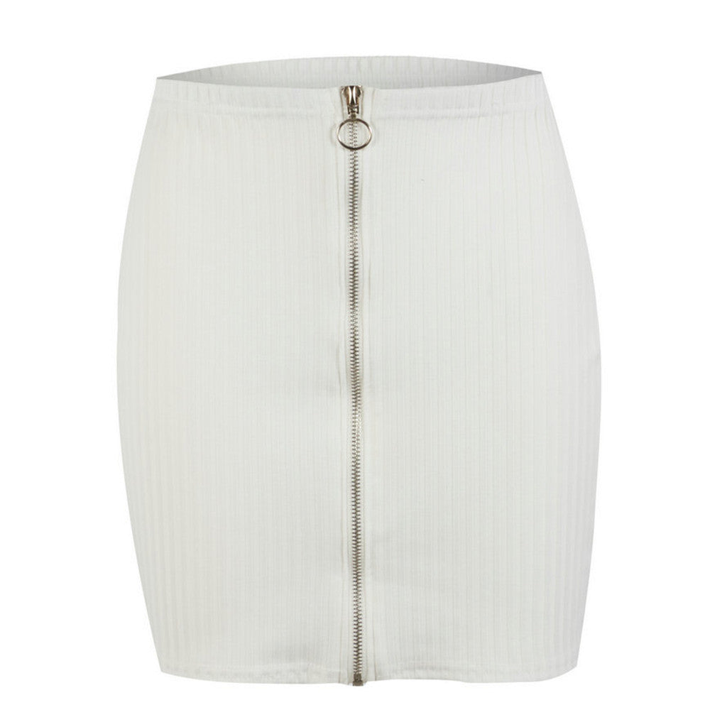 White Solid Sling Backless Off Shoulder Crop Top Mini Skirt
