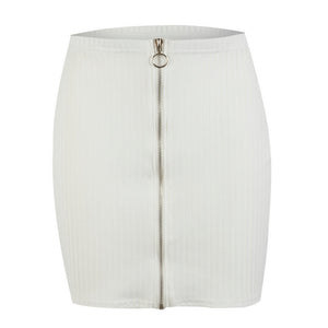 White Solid Sling Backless Off Shoulder Crop Top Mini Skirt