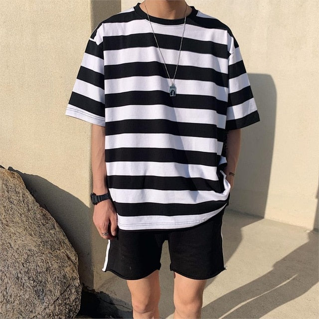 Streetwear Striped Tshirt