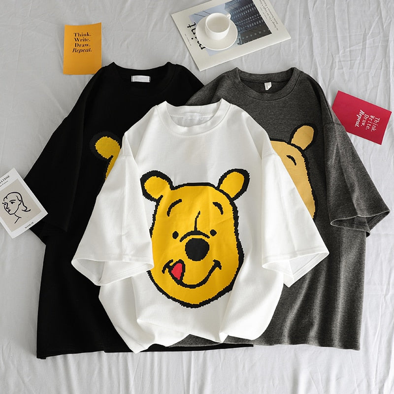 Pooh Casual Loose T-shirts 3 Colors