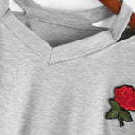 Rose Embroidery  Women Top