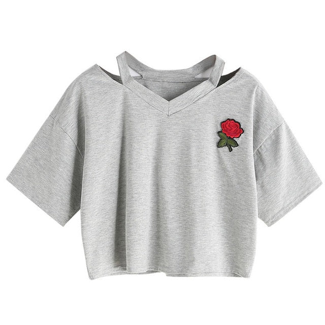 Rose Embroidery  Women Top