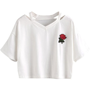 Rose Embroidery  Women Top