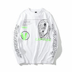 Captain Line Face Long Sleeved T-shirt